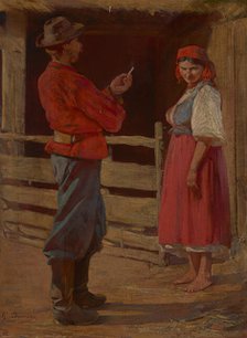 Conversation, between 1892-1896. Creator: Damazy Kotowski.