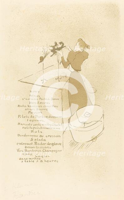 The Milliner (La Modiste - Renée Vert), 1893. Creator: Henri de Toulouse-Lautrec.