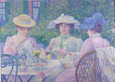 Tea in the garden. Creator: Rysselberghe, Théo van (1862-1926).