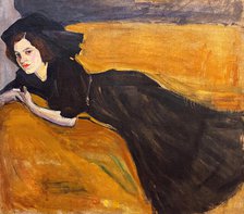 Portrait of a Young Woman, c1907. Creator: Rozanova, Olga Vladimirovna (1886-1918).