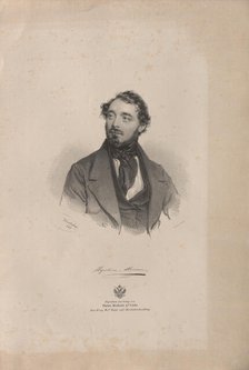 Portrait of the opera singer Napoleone Moriani (1808-1878) , 1840. Creator: Kriehuber, Josef (1800-1876).