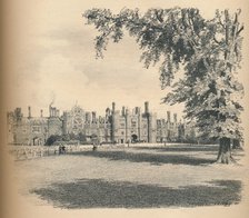 'The West Front of Hampton Court Palace', 1902. Artist: Thomas Robert Way.