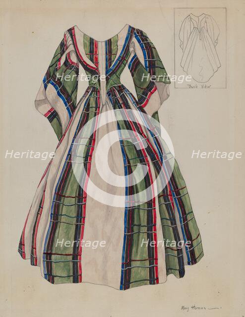 Dress, c. 1937. Creator: Mary E Humes.