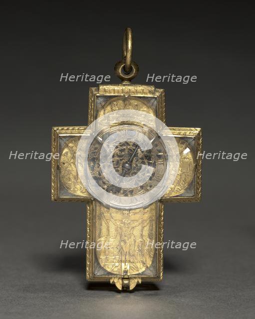 Cross-Shaped Clock, c. 1600. Creator: Urban Hörle (German).