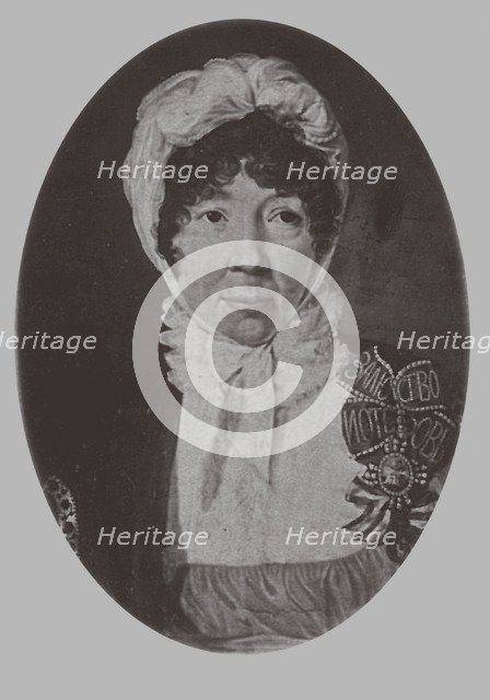 Portrait of Jelizaveta Palmenbach (1761–1832), 1870. Artist: Lushev, Andrey Mikhaylovich (1822-?)