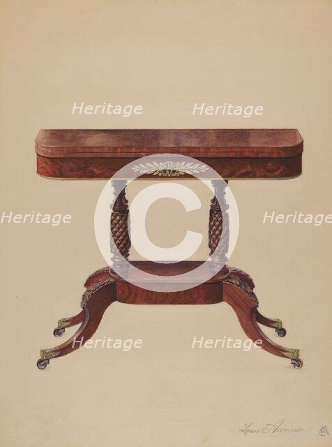 Card Table, c. 1936. Creator: Louis Annino.