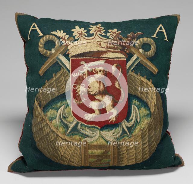 Tapestry-covered Cushion, c. 1675/1725. Creator: Unknown.