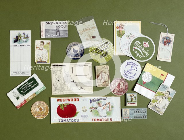 Golfing ephemera 1900 - 1990. Artist: Unknown