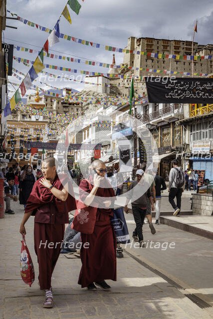Main Bazaar Road, Leh, Ladakh, India, 2023. Creator: Peter Thompson.