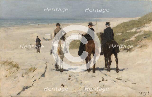 Morning Ride along the Beach, 1876. Creator: Anton Mauve.