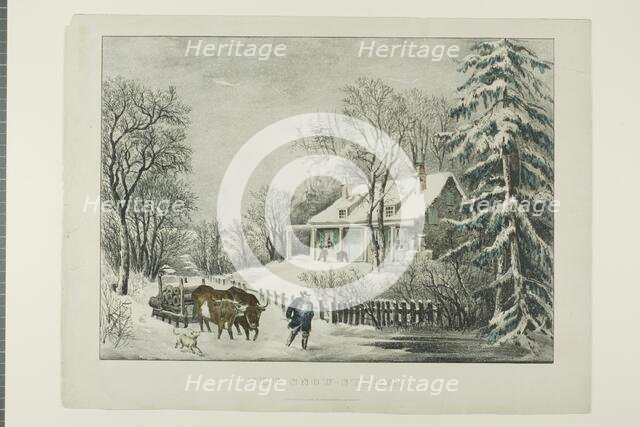 The Snow Storm, c.1864. Creators: Unknown, Nathaniel Currier, James Merritt Ives, Currier and Ives.