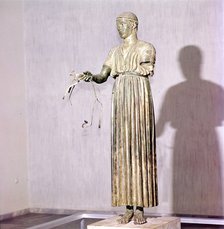 The Charioteer Bronze, Delphi, Greece, c475BC-470 BC Artist: Unknown.