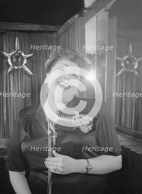 Portrait of Sylvia Syms, Little Casino(?), New York, N.Y., ca. June 1947. Creator: William Paul Gottlieb.