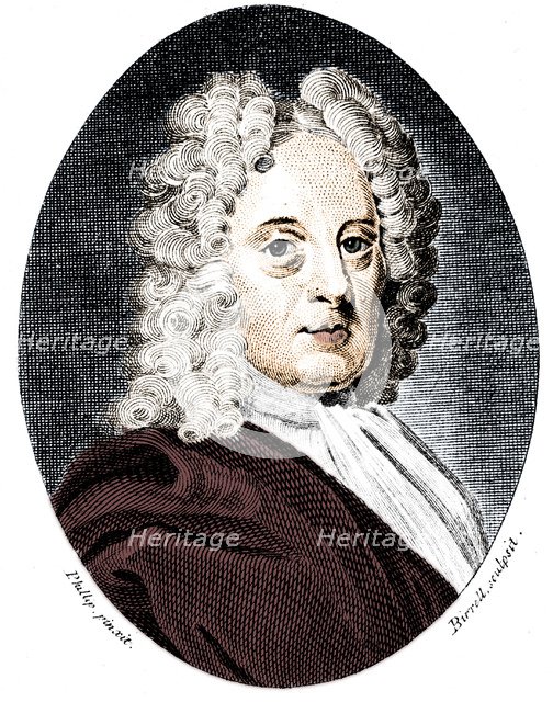 Edmond Halley, English astronomer and mathematician, c1720 (1794). Artist: A Birrell.