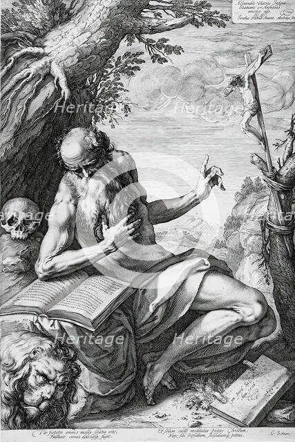 Saint Jerome in the Desert, 1596. Creator: Hendrik Goltzius.