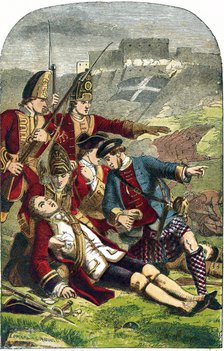 Death of General James Wolfe at the Siege of Quebec, 1759 (c1870). Artist: Edward Henry Corbould