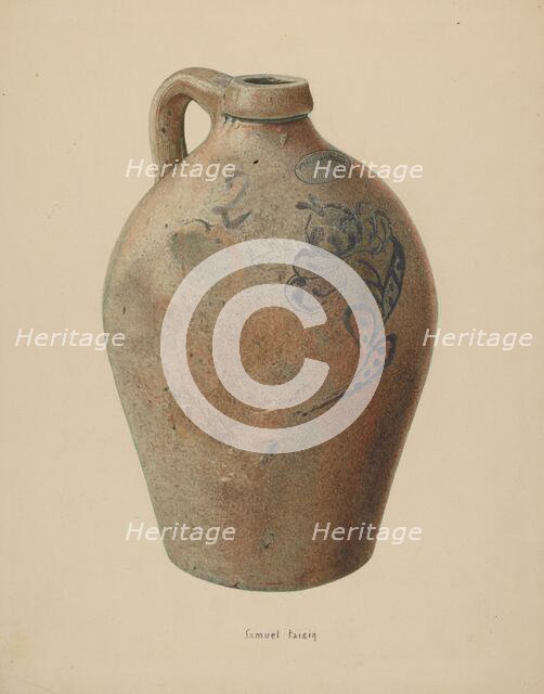 Molasses Jug, c. 1942. Creator: Samuel Faigin.