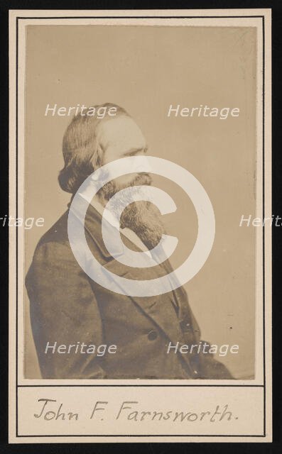 Portrait of John Franklin Farnsworth (1820-1897), Before 1897. Creator: Brady's National Photographic Portrait Galleries.