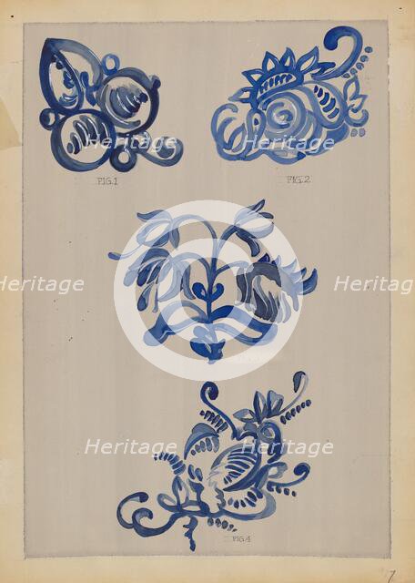 Decoration for Stoneware, 1935/1942. Creator: A. Zimet.
