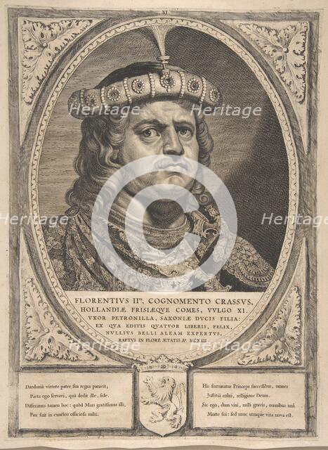 Floris II from the series Counts and Countesses of Holland, Zeeland, and West-Frisia, 1650. Creator: Cornelis de Visscher.