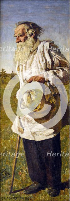 Portrait of the author Count Lev Nikolayevich Tolstoy (1828-1910).