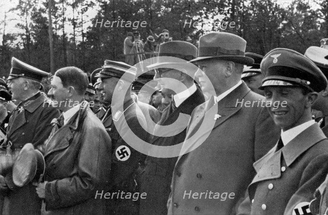 Opening of the autobahn between Frankfurt and Darmstadt, Germany, 1935. Artist: Unknown