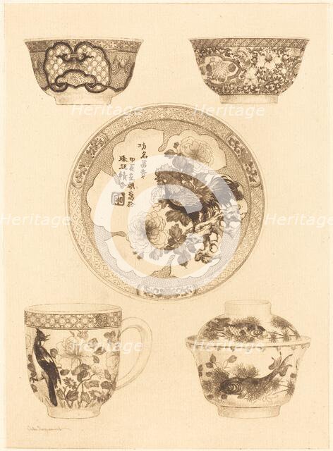 Five Pieces of China. Creator: Jules-Ferdinand Jacquemart.