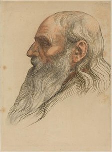 Study of a Man's Head with a Full Beard. Creator: Alphonse Legros.