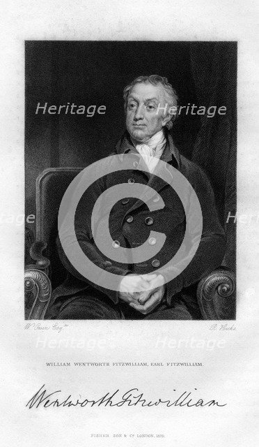 William Wentworth Fitzwilliam, Earl Fitzwilliam, c1817 (1829). Artist: R Hicks