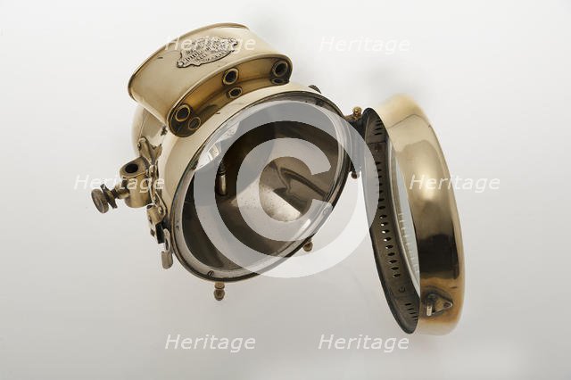 Acetylene gas headlamp from 1904 Daimler. Creator: Unknown.