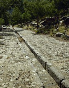 Canalization, Priene, Agora, Ionia, Anatolia, Turkey, 1999. Creator: Unknown.