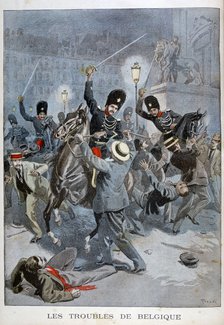 Trouble in Belgium, 1899. Artist: Oswaldo Tofani