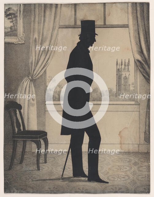 Silhouette of Nathaniel Babson of Gloucester, Massachusetts, 1828-83. Creator: William Henry Brown.