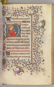 Hours of Charles the Noble, King of Navarre (1361-1425), fol. 276r, St. Lawrence, c. 1405. Creator: Master of the Brussels Initials and Associates (French).
