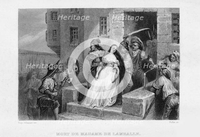 Death of Madame de Lamballe, 1834-1836. Creator: Johannot, Tony (1803-1852).