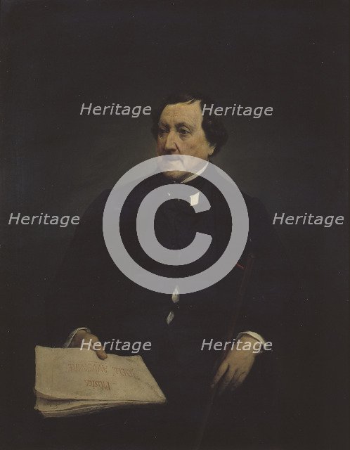 Portrait of the composer Gioachino Antonio Rossini (1792-1868). Artist: Hayez, Francesco (1791-1882)