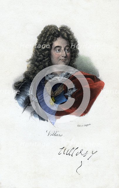 Claude Louis Hector de Villars, French general, (c19th century).Artist: Delpech