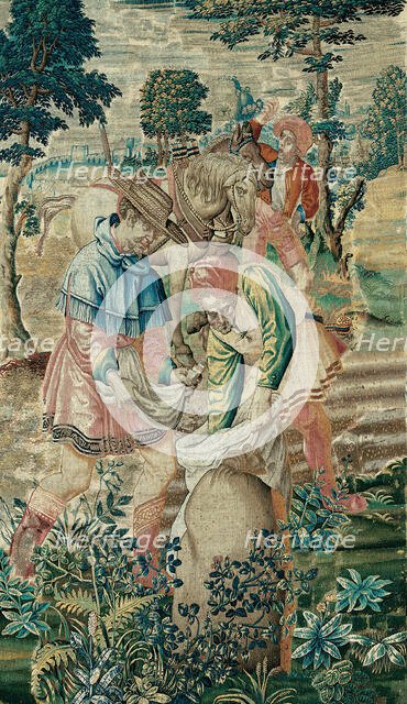 October from The Medallion Months, Flanders, 1525/50.  Creator: Unknown.