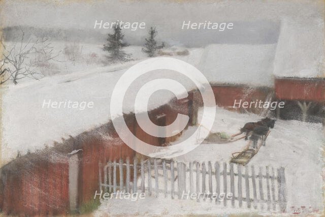 Winter, 1886. Creator: Frits Thaulow.