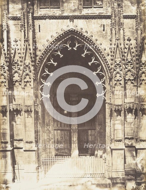 Portail des Marmousets, Saint-Ouen de Rouen, 1852-54. Creator: Edmond Bacot.