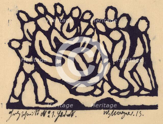 Christ before the High Council, 1913. Creator: Morgner, Wilhelm.