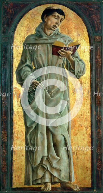 Saint Anthony of Padua Reading, ca 1475. Creator: Tura, Cosimo (before 1431-1495).