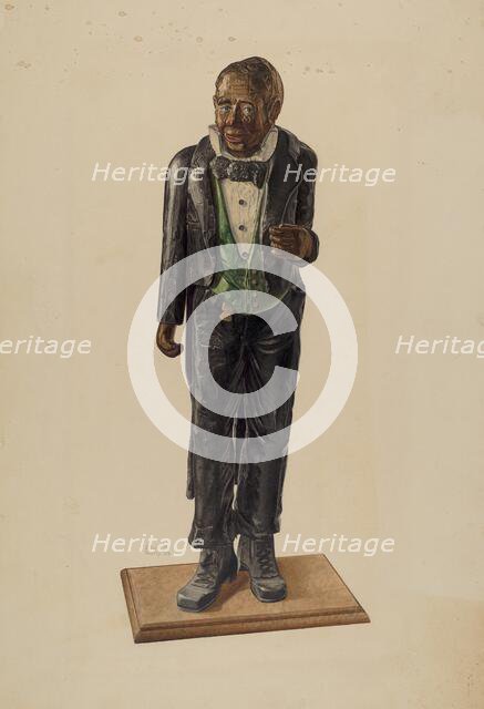 Hotel Porter Figure, 1939. Creator: Alvin M Gully.