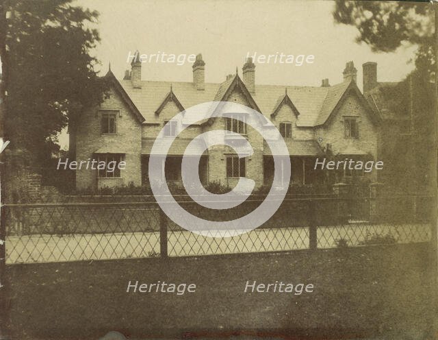 Gabled House Across Lane, 1850s. Creator: Unknown.