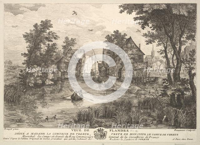 View of Flanders (Veue de Flandre) after the painting in the collection of Madame la Comtesse .... Creator: Pierre Francois Beaumont.