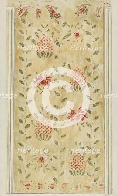 Bedroom Stencil, 1935/1942. Creator: Mildred E Bent.