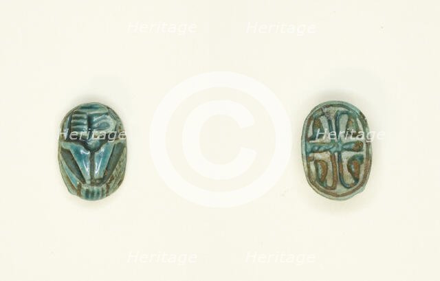 Scaraboid: Crouched Human Figure Shown in Profile, Egypt, New Kingdom, Dynasties 18-20... Creator: Unknown.