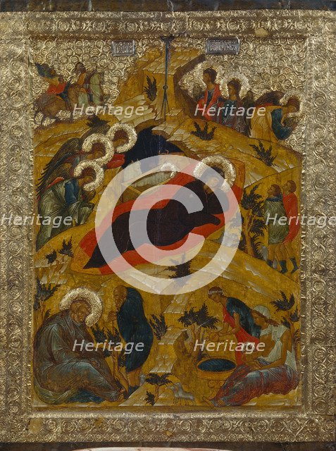 The Nativity, 1497. Artist: Russian icon  