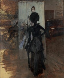 Woman in Black who Watches the Pastel of Signora Emiliana Concha de Ossa.