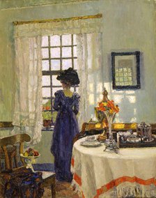 'Woman at the Window', late 19th or early 20th century. Artist: August von Brandis